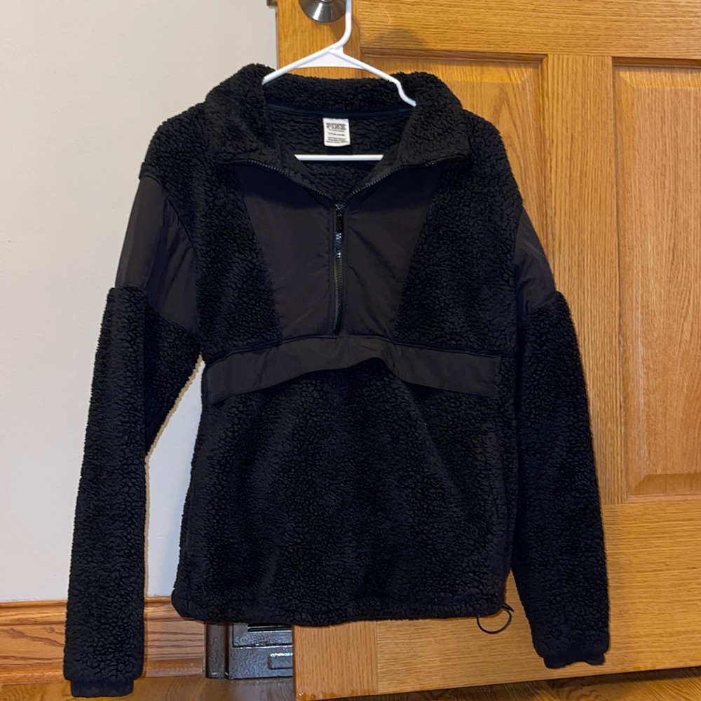 Pink Victoria’s Secret Sherpa quarter zip
